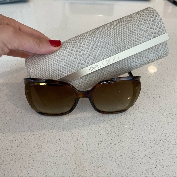 Jimmy Choo Tilda Butterfly sunglasses - Tortoise - Picture 2 of 5